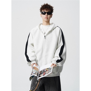 重磅拼色男女连帽卫衣特P60M-3XL