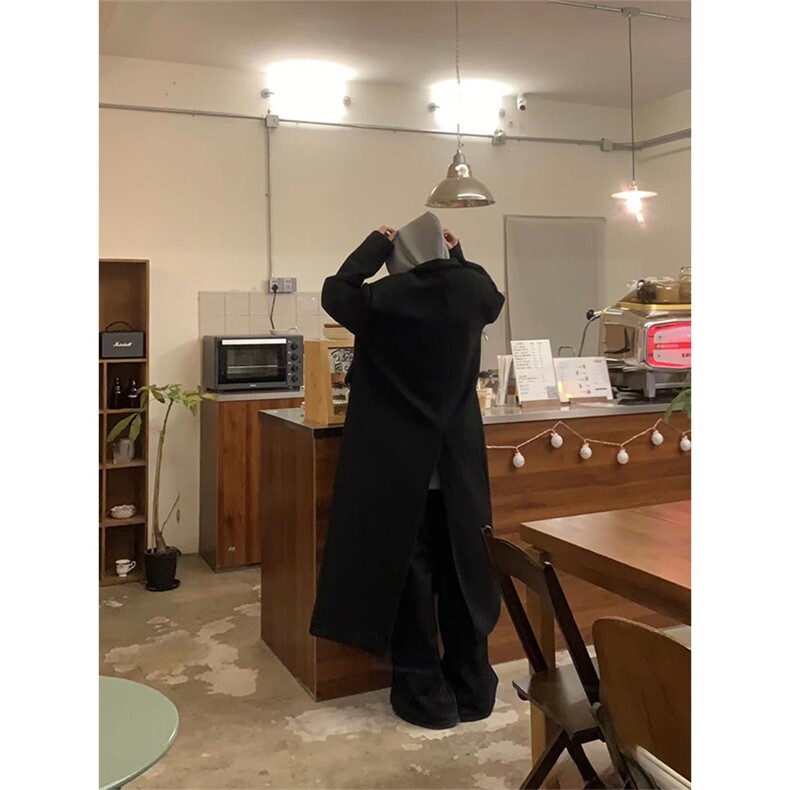 大货加长款~美式cleanfit男士中长款过膝毛呢大衣外套Y987-P125，男装毛呢大衣，星座1004-3