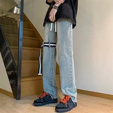 个性高街牛仔裤男新款休闲直筒裤C6001P40，男装牛仔裤，星座1116-2
