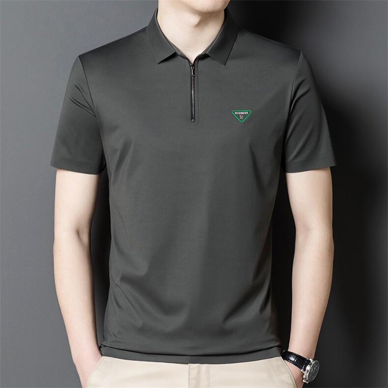 短袖T恤男夏季百搭T恤中青年男翻领休闲POLO打底衫上衣HM2212-P70，男装Polo衫，星座1105-3