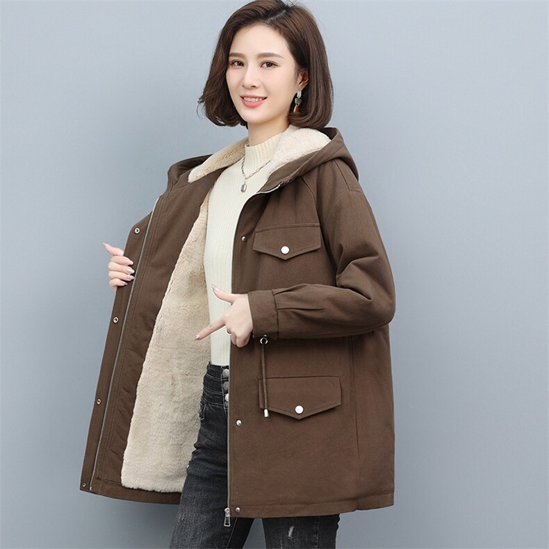 2022年冬季舒适潮流简约大方气质百搭有范外套,女装棉衣/棉服,姿萝菲