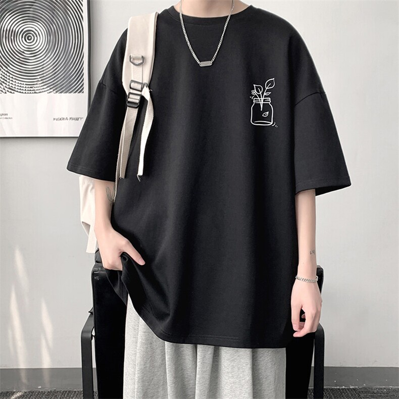 230g重磅纯棉短袖t恤男大码半袖半截袖DX17430-P20,男装T恤,电商A040