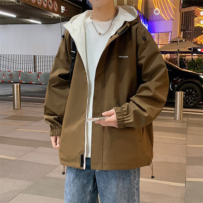 秋季户外夹克男双面穿冲锋衣外套DSA157B-JK7902-P70图片