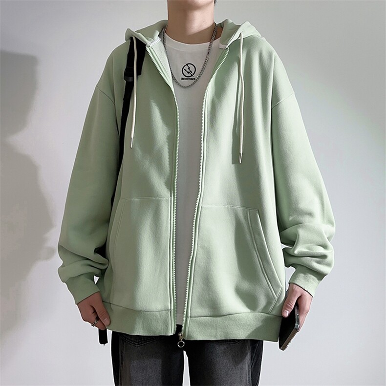 新款男百搭设计感连帽港风白墙针织外套WT3413-P50控88,男装夹克,星座717