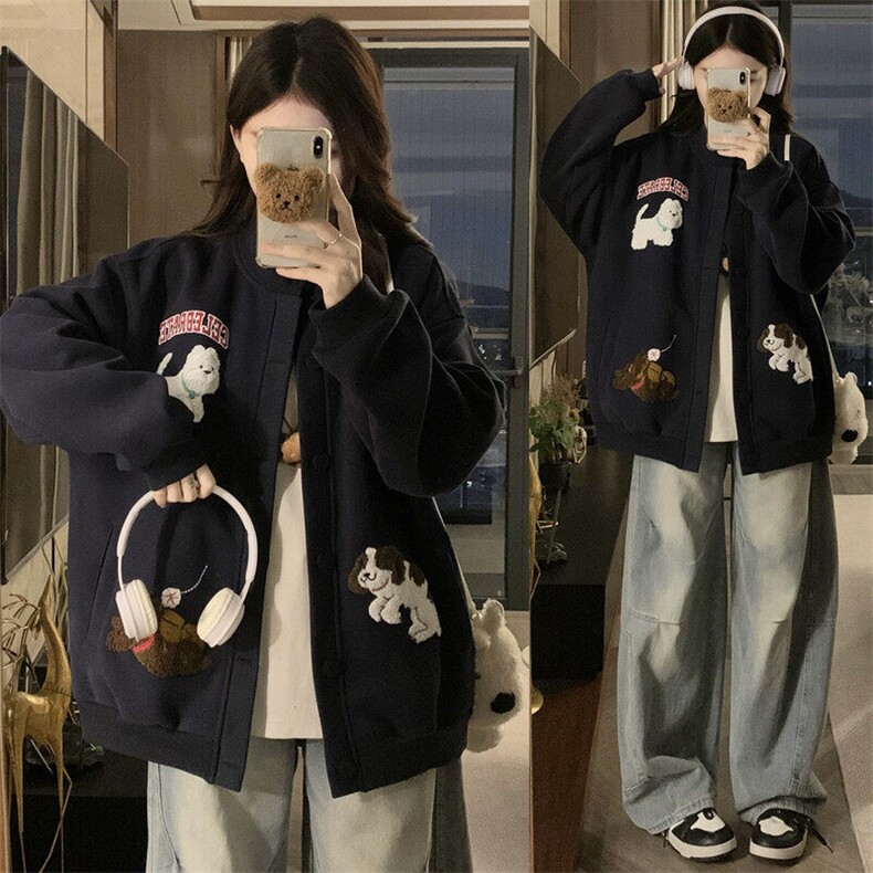 A523-P72可露丽风春季新款宽松百搭学生字母休闲棒球服外套,男装夹克,星座911