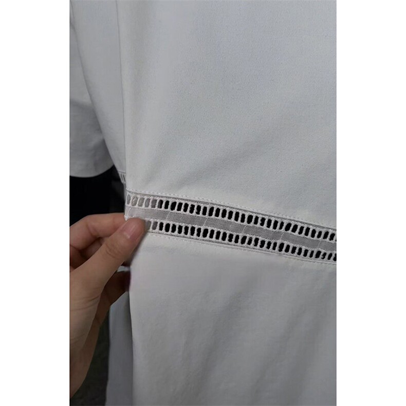 夏季美式解构楼空花边拼接速干冰感短袖T恤货号TX25180特P19,男装T恤,电商A063