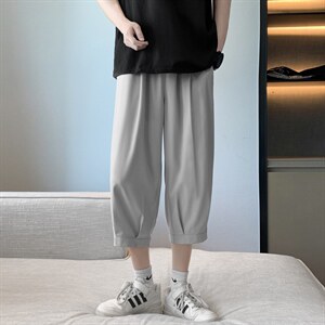 裤子男潮流2023新款春夏季薄款冰丝运动七分休闲裤2077-特批20,男装休闲裤,星座718-1
