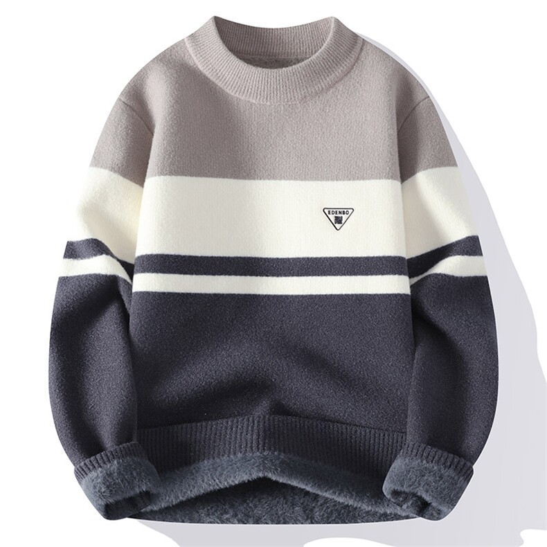 【抖音得物】2025秋季时尚毛衣针织衫男士圆领宽松长袖，男装针织衫/毛衣，电商A113