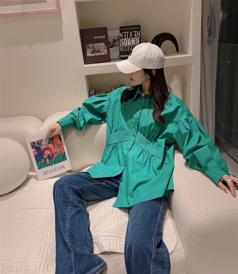 2022春款面部衬衫，女装衬衫，慕姿杨