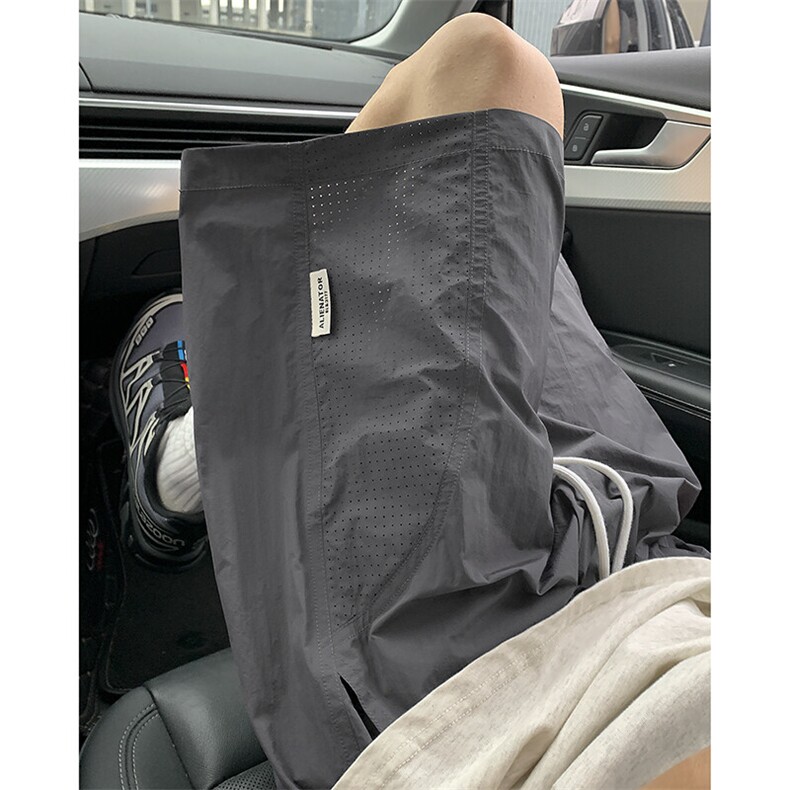 网眼透气冰丝运动短裤男夏季薄款户外海边沙滩裤潮流健身篮球裤子,男装牛仔裤,星座604