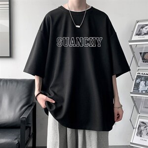 HT73229-P22 华夫格t恤男短袖男大码五分袖 大皂风图片