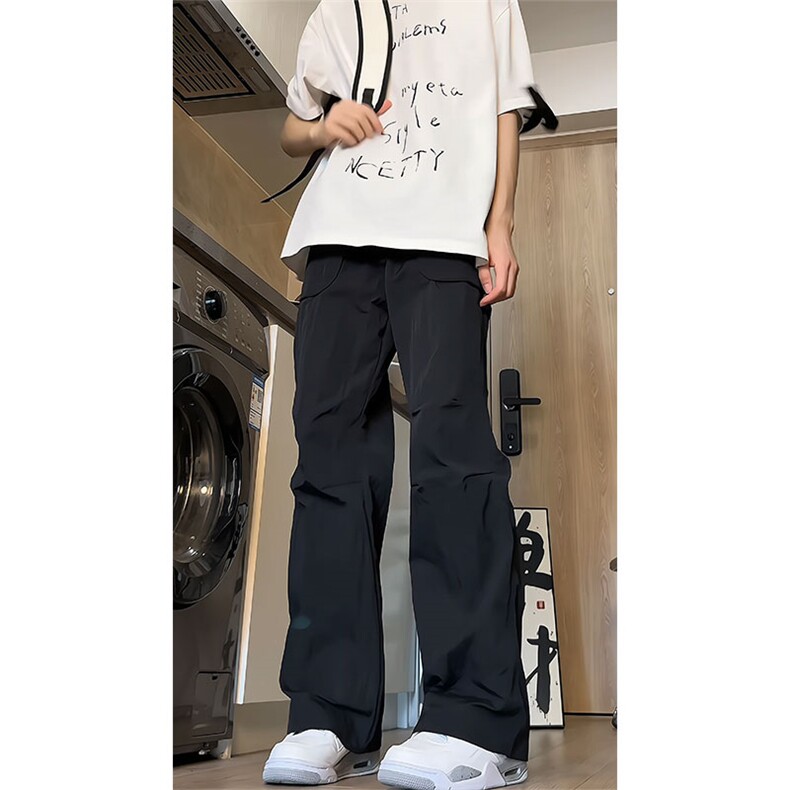 特批45秋季山系多口袋宽松街头潮流感长裤98%锦纶2%其他,男装休闲裤,电商基地A086
