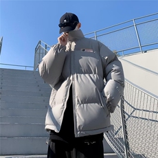 美式复古字母面包服棉服冬潮牌街头宽松情侣加厚棉衣外套，男装棉衣，星座716-2