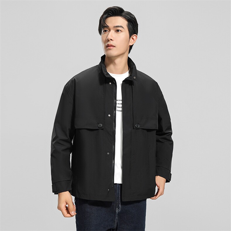 无影墙轻奢秋季新款工装休闲立领夹克外套痞帅外衣男JK122-P108,男装夹克,电商A413