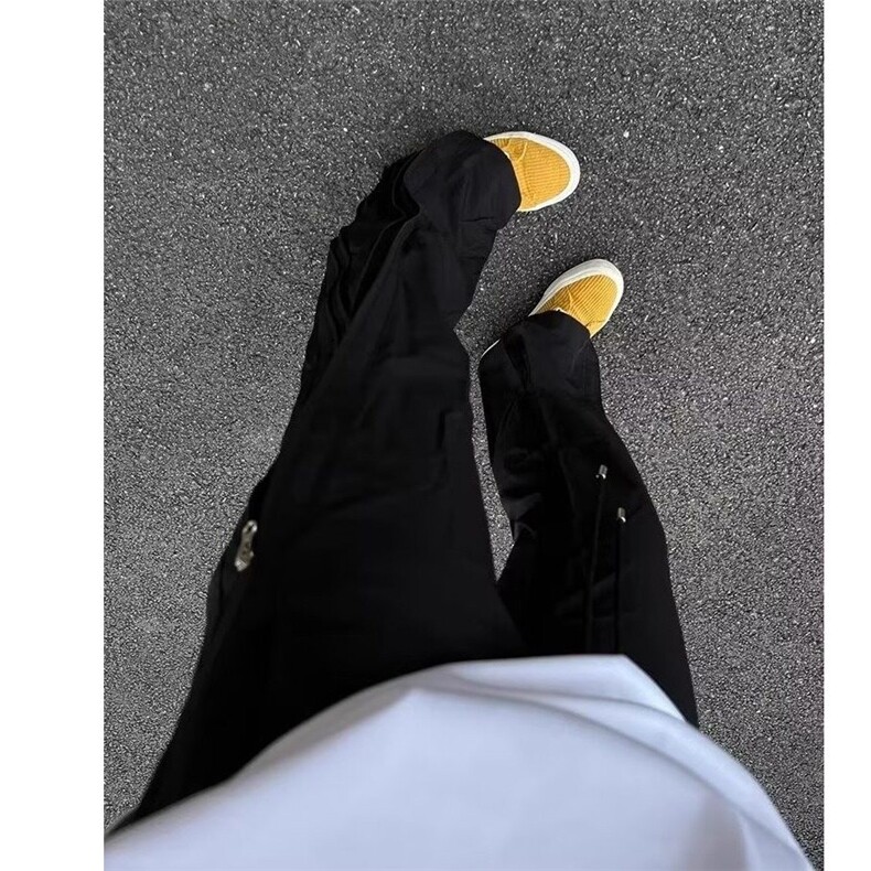 美式侧边双拉链裤子男款春秋季防风防水冲锋裤户外登山运动休闲裤,男装休闲裤,星座601-1