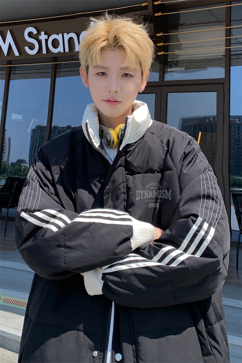 ！2025冬季男士立领棉衣撞色简约印花情侣棉服外套MY213特P80,男装棉衣,电商B220