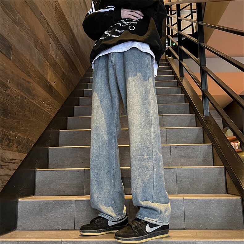 高街牛仔裤男韩版潮流直筒裤子帅2024春季新款ins长裤RK1396-P41,男装牛仔裤,星座412-3