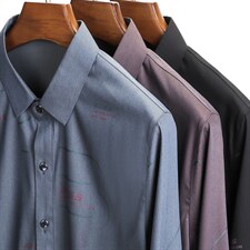 BF2312钱塘2020-2春秋款中年男士长袖休闲简约百塔衬衫货稳P63，男装衬衫，钱塘207-2