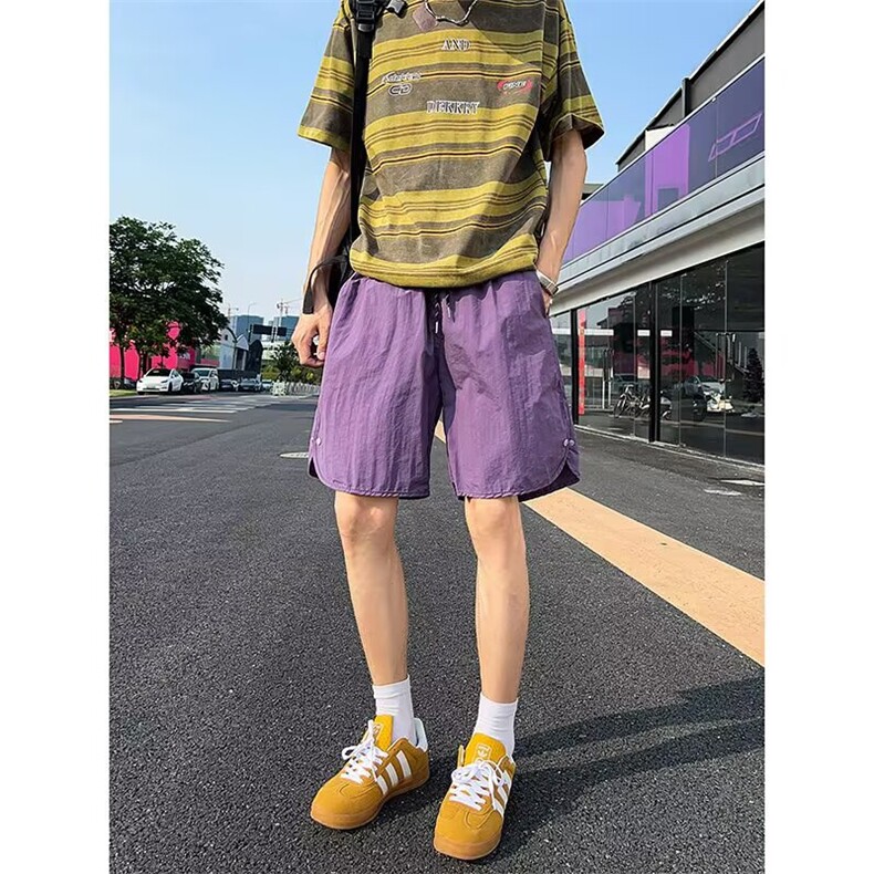 冰丝短裤男生夏季薄款直筒运动中裤青少年帅气大童休闲五分裤子潮,男装牛仔裤,星座1210-1