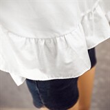 时尚宽松短袖T恤女夏季新款韩版百搭显瘦上衣学生休闲打底衫，女装T恤，深水步