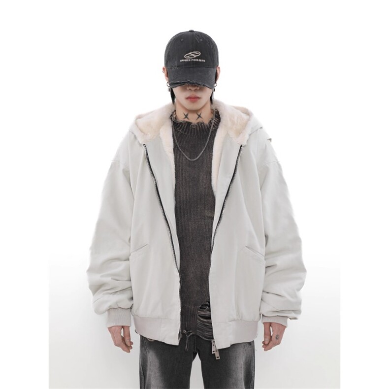 毛绒加厚棉服连帽工装外套MY867特P93,男装棉衣,星座908-1