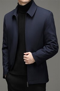 棉衣冬季新款商务休闲中长款翻领风衣男宽松潮流棉服HB2132-P195,男装棉衣,电商B212（原钱塘6029）