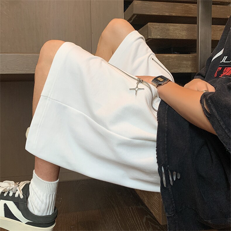 设计感拉链短裤X5490-TP35控价58金属风高街户外休闲运动五分裤,男装休闲裤,电商A102-1