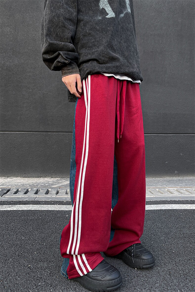 8XL-M特大码2024高级感小众牛仔裤长裤高街美式拼接休闲裤K959P78,男装休闲裤,电商D206-1