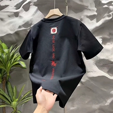 1506-1/TJT1621/P32休闲简约纯棉短袖男士重磅宽松透气圆领半袖，男装T恤，星座1506-1