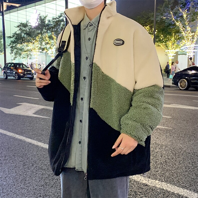 2024冬季加绒加厚棉服羊羔绒百搭潮流保暖ins外套男装MY105P95,男装棉衣,电商A086