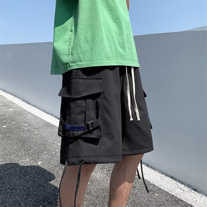 23工装短裤男夏季日系中裤运动宽松潮流外穿休闲五分裤DK523-P40,男装休闲裤,星座1109-3