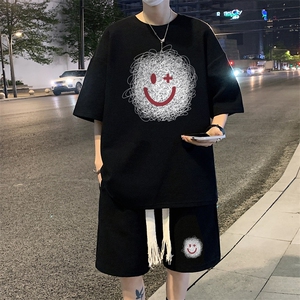 套装！ 华夫格套装短袖T恤短裤男 TZ213-特P 38图片