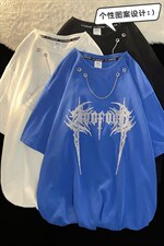 夏季时尚短袖t恤休闲男士青少年潮流印花上衣半袖新款MT3543-P49，男装T恤，星座717