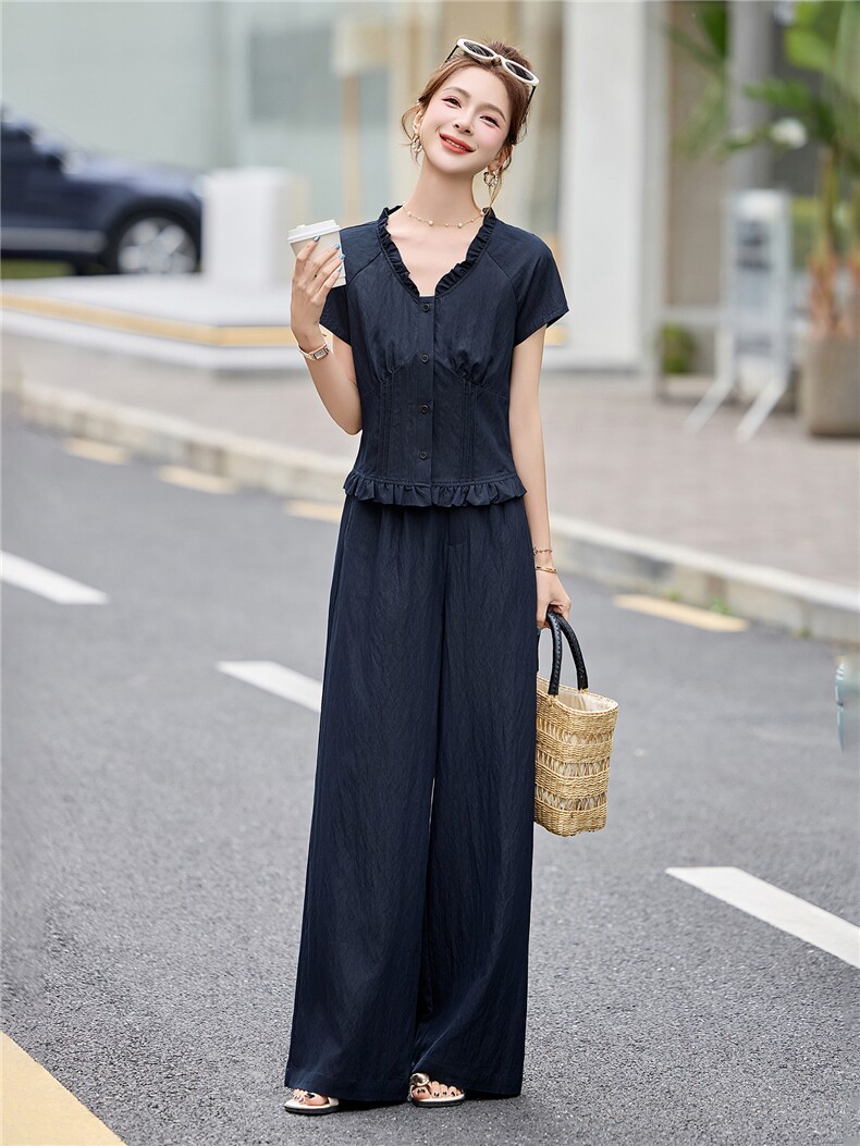 牛仔时尚套装女夏气质减龄显瘦休闲两件套2D050-7281P145,女装套装/套裙,琦鑫阁（原依鑫阁）