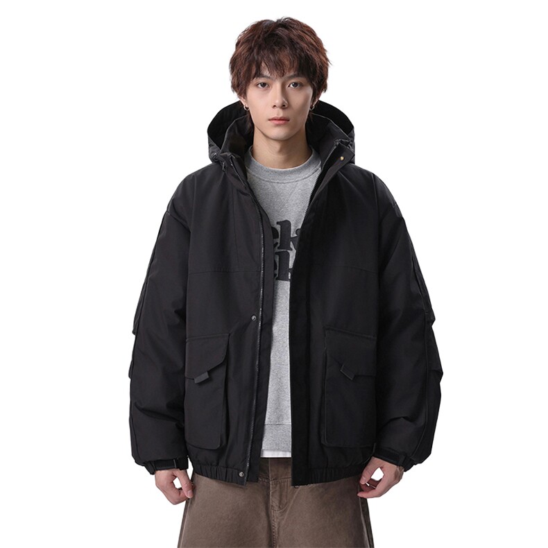 新款冬季大码羽绒棉服棉袄连帽工装韩版宽松外套A436-2533-P98,男装棉衣,电商A436