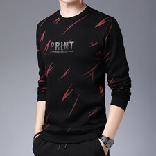 男装加绒卫衣男2023秋季新款中青年商务休闲宽松士圆领长袖上衣，男装卫衣，电商B212（原钱塘6029）