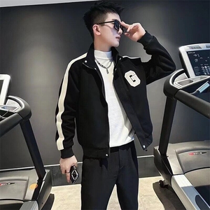 D61高级感刺绣棒球服外套男士时尚潮牌宽松上衣立领短款夹克图片