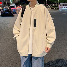 JK751P68港风二开宽松棒球服夹克百搭落肩简约上衣外套，男装夹克，星座1204-3