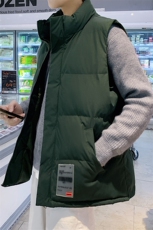 军绿色cleanfit棉马甲男冬季加厚保暖宽松潮流高级感无袖坎肩棉服，男装背心/马甲，电商A001