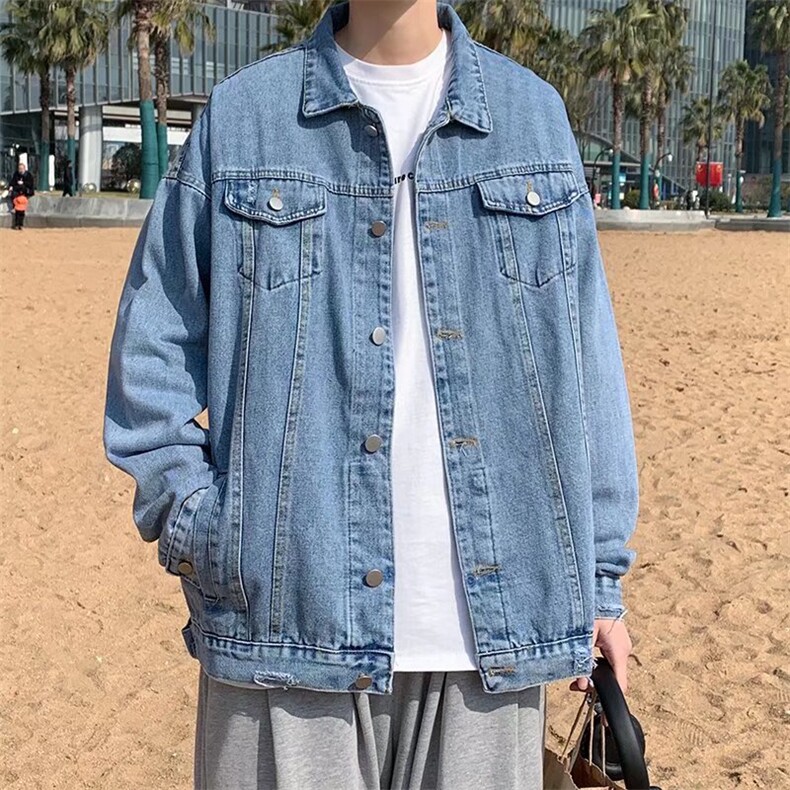 ins潮牌工装牛仔夹克男春秋季宽松JK456P60,男装夹克,星座1116-2