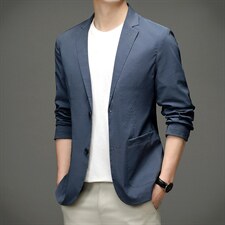 2023春秋季新款男士便服单西翻领西服外套中年商务休闲时尚上衣，男装西服，电商B212（原钱塘6029）