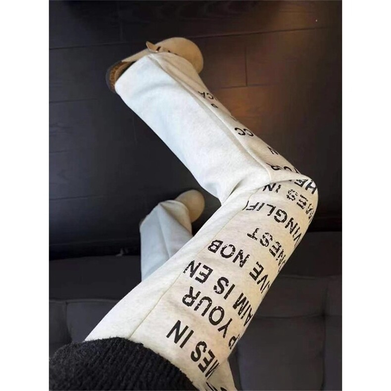 美式高街满印字母卫裤男潮牌宽松运动休闲裤垂感直筒裤LCK155-P39,男装休闲裤,星座1008