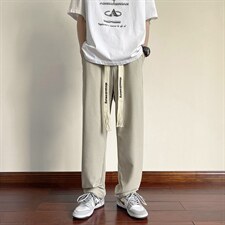 垂感休闲裤男夏季薄款直筒阔腿裤ins高街潮牌运动卫裤K3324-P32，男装休闲裤，星座512-2