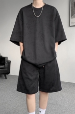 8XL-M青少年扎染短袖t恤休闲运动套装男生夏季宽松大码TZ38001P55，男装T恤，电商B312