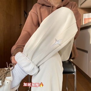 加绒加厚休闲运动卫裤男美式针织束脚裤子715-6-BX01P55（控78）图片