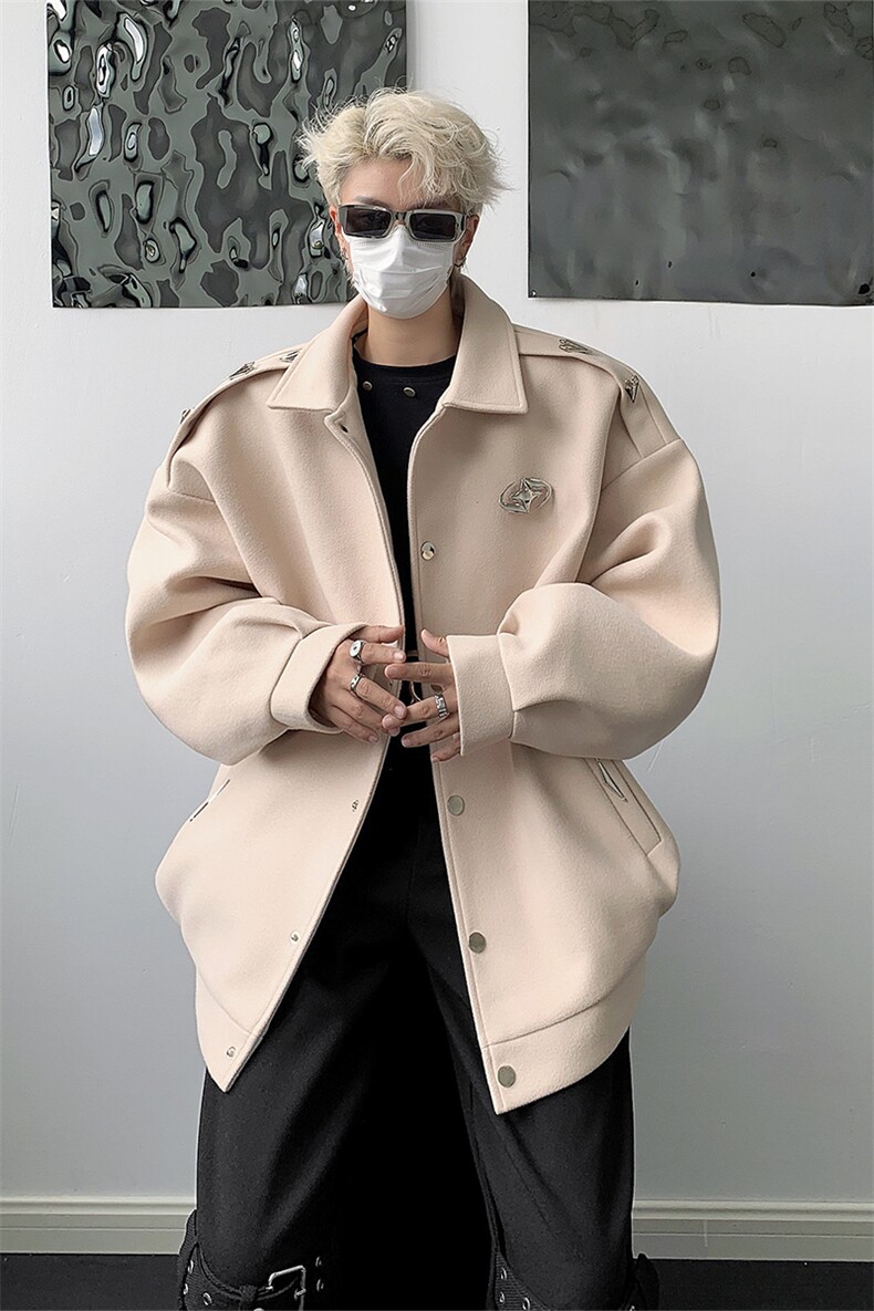 男装呢料夹克2026秋冬季新款毛呢大衣男生外套XZ514-2-F611-P135,男装夹克,星座514-2(原B239)