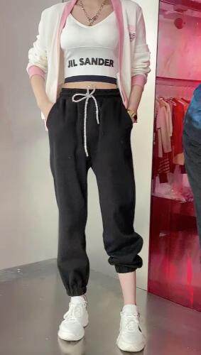 腰绳亮钻简单裤,女装,江南小龙女