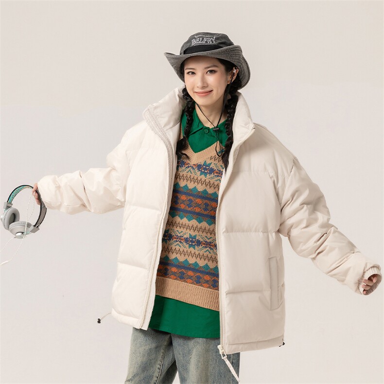 新标白鸭绒简约休闲立领外套纯色潮流加厚羽绒服ESY0215-P150,男装羽绒服,电商B306