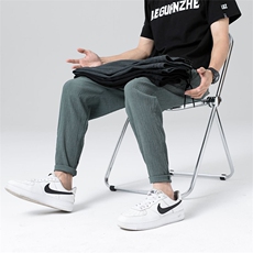 1夏季九分裤男潮流时尚冰丝九分裤A210-K311-P30，男装休闲裤，星座210-3