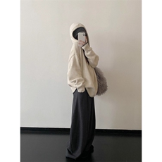 连帽毛衣女秋冬季穿搭慵懒高级感长袖上衣针织衫MY09588-P65，男装针织衫/毛衣，星座308B-2